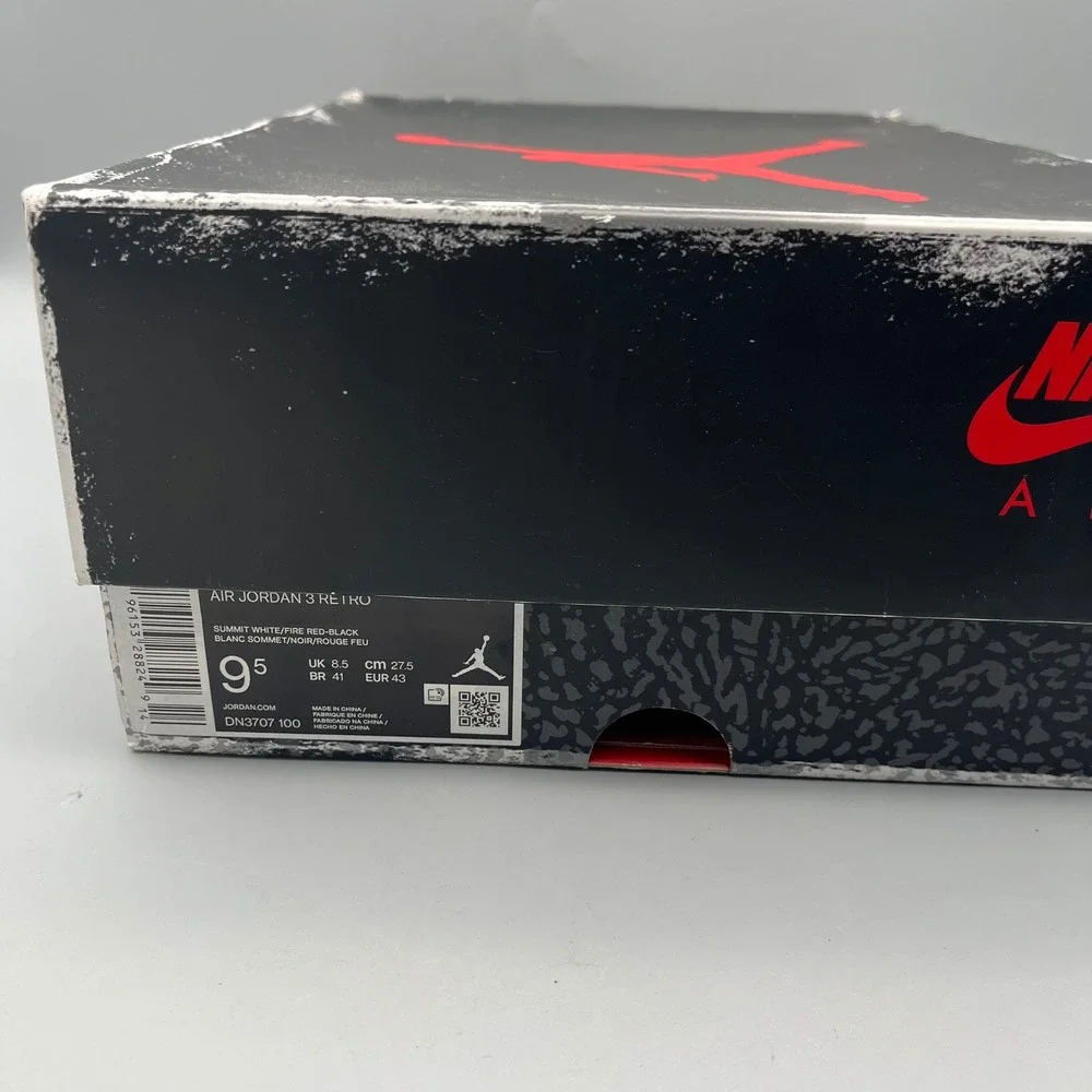 Jordan 3 Retro Mens White Cement Reimagined 9.5 DN3707-100
